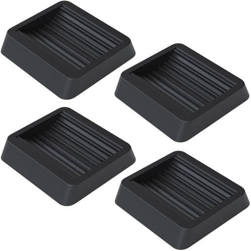 GEJ-Tech Caster Stoppers for Chairs, Stabilizing Casters, Vibration Absorbing, Scratch Prevention, Anti-Slip, Rubber Wheel Stoppers (Set of 4)