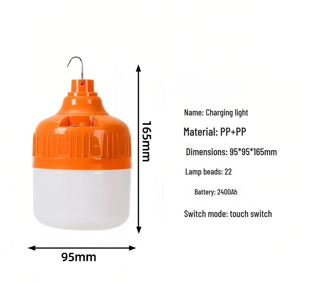 Portable Waterproof Night Market Lamp - Long Battery Life & Emergency Charging
