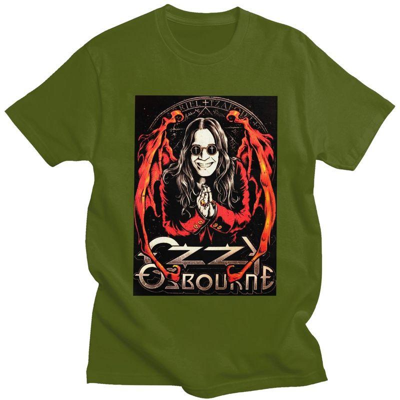 Custom Classic Heavy Metal Rock Ozzy Osbourne T Shirt Men ShortSleeve Tshirts Casual Tee Pure Cotton Oversized Tshirts Gift