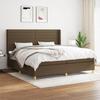 3132100 vidaXL Divan Bed with Mattress Dark Brown 200x200 Cm
