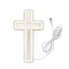 Neon Cross Lamp Christian Catholic Crucifix Light Religious Home Decor for Living Room Bedroom Apartment Office Wall Ornament