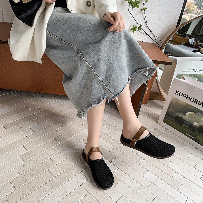 Fashion Women Sandals Mules 2025 New Casual Solid Color Shoes for Women High Heels Sandals Designer Sandals Plus Size Zapatos De Mujer