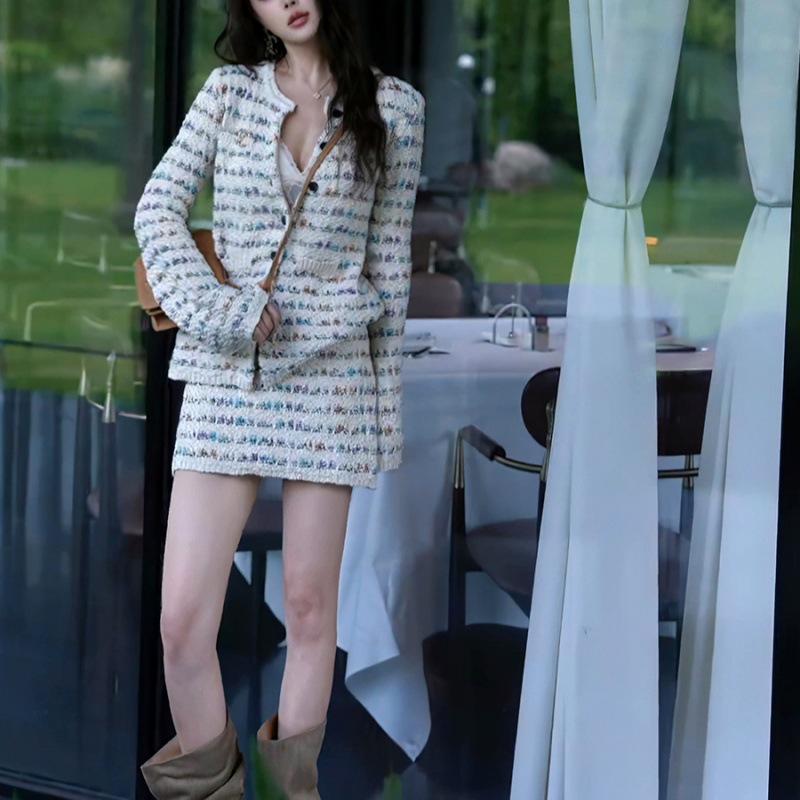 2025 A/W Women's Stylish Knitted Cardigan & Midi Skirt Set