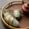 Chinesische Keramik Teetasse Traditionelle Haushaltsmeistertasse Persönliche Einzeltasse Kleine Teetasse Reise-Teeservice Teeschale Kung Fu Tee-Set