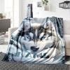 Winter Wolf Theme Home Customize Your Name Blankets Soft Cozy And Lightweight For Yearround Use Perfect For Picnics Sofa Relaxation Office Warmth