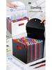 Rainbow 24-Grid Flip Rope PP Multi-layer Document Organizer Bag