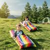 Waterproof Kids Grass Skiing Bag Foldable Rainbow Grass Dragging Mat  Cooperative Game