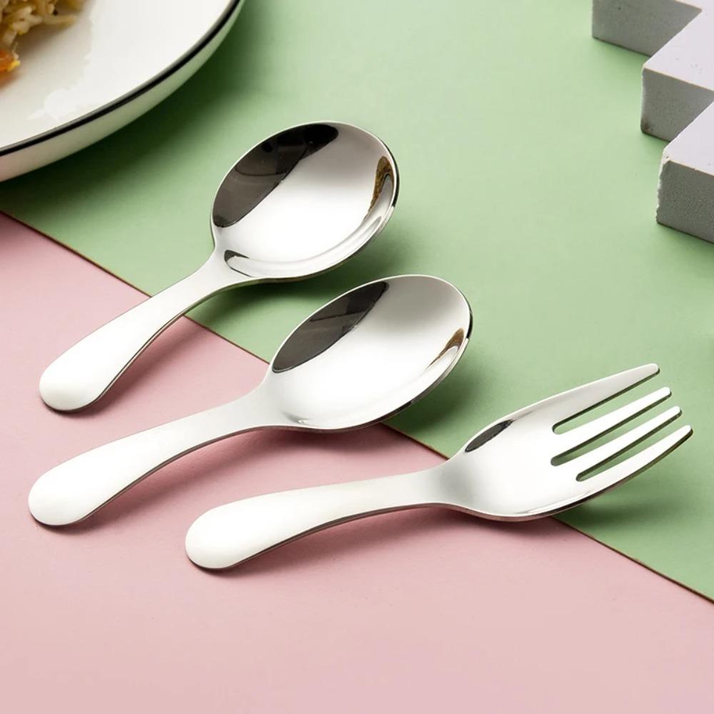 2pcs/set with Box Portable Tableware Spoon Fork Kit Dinnerware Set Cutlery Set Camp