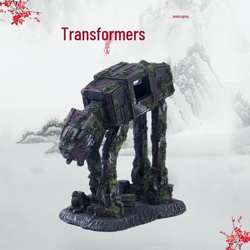 

Aquarium Robot Dog Transformers Theme Resin Decorations Guangdong