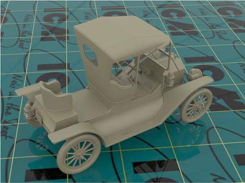 ICM 1/24 Scale Model T Ford 1912 Roadster Production Plastic Model 24016
