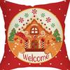 New Christmas Gingerbread Man Candy Decorative Pillow Cover Home Living Room Holiday Party Pillow Cover