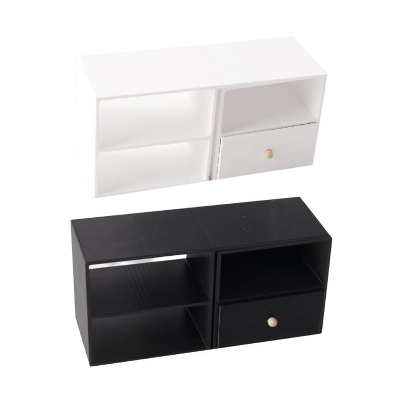 Simulation Doll House Furniture Mniature Storage Cabinet Unit Model Figurine For 1/12 Scale Model Scene Display Props