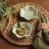 Japanese Style Ceramic Dipping Dish Lotus-shaped Sauce Dish Decorative Mini Fruits Bowl  Restaurant