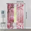 2pcs   Creative Curtains Romantic Pink Floral 100% Polyester (without rod) Decorations Clearance Ldeal for Living Room   Bedroom