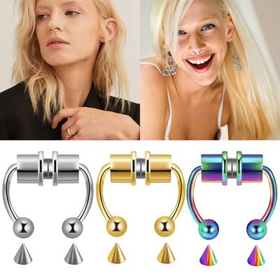 Septum Rings Non-Piercing Magnetic Nose Ring Fake Nose Piercings Nose Ring Hoop Fake Nose Rings