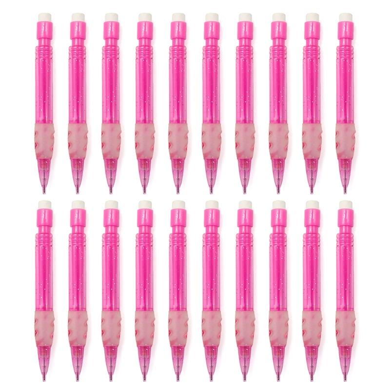 20Pcs Small Automatic Pencil with Small Eraser 0.7MM Mechanical Pencil Automatic Drafting Pencil for Writing Drawing
