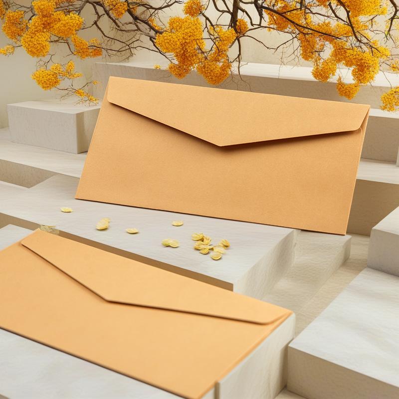 10 Stück Europäische Leere Retro Kraftpapier Umschlag, Selbstklebende Weiße Kraftpapier Umschlagtasche