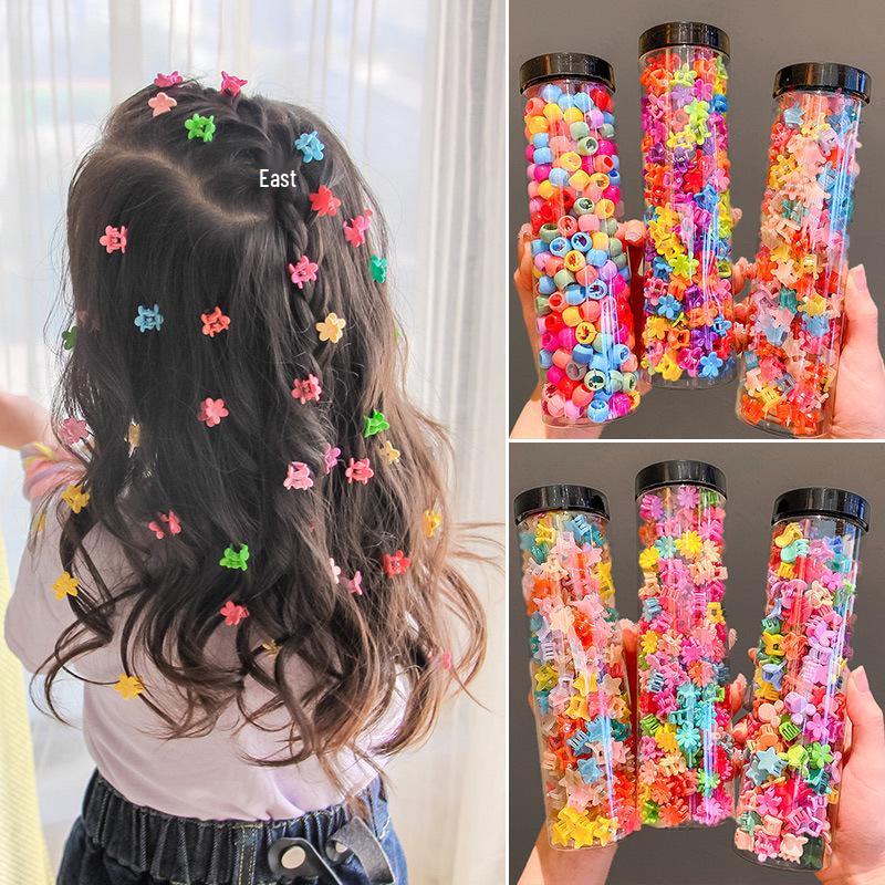 Colorful Hair Flower Clips for Babies & Toddlers - Small Hairpin & Claw Clip Accessories for Girls