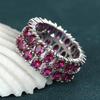 wih new simple and elegant double-row full diamond ring simple and versatile travel jewelry