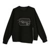 DIMANAF 2025 Autumn Plus Size Women Hoodies Shirts Tees Black Long Sleeve T-shirt Loose Casual Tops