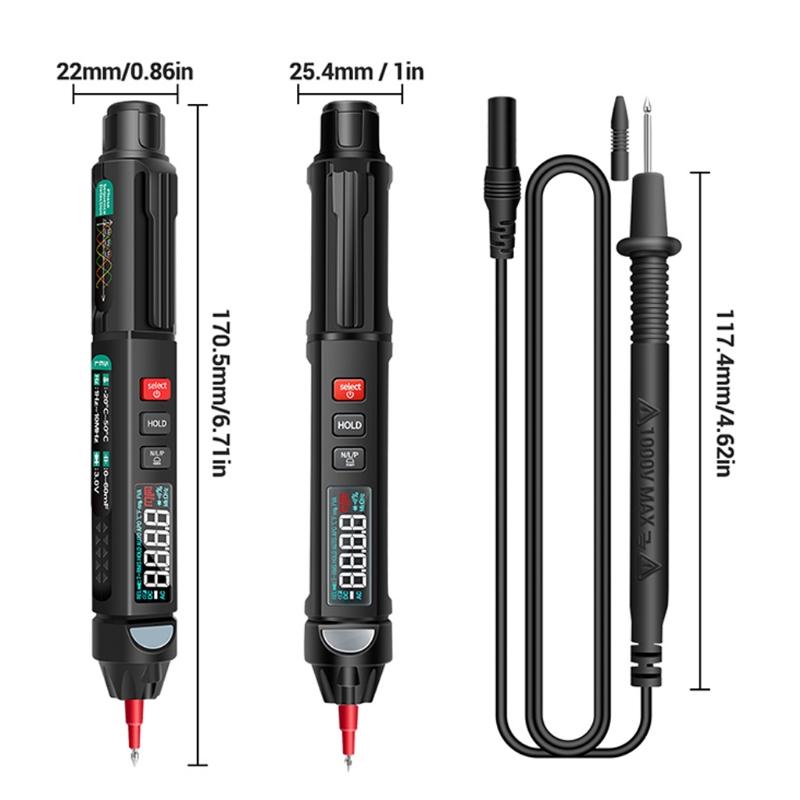 Aneng A3008 Digitales Professionelles Multimeter 6000 Zählungen Kondensatortester Min. Elektrische Instrumente AC / für DC-Spannung