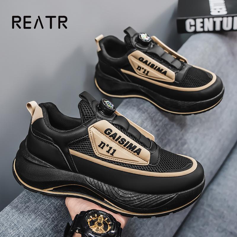 Chunky Sneaker Plus Size 45 Men Designer Sport Shoes Fashion Casual Leather Fabric Height Increased Flat Platform Shoes