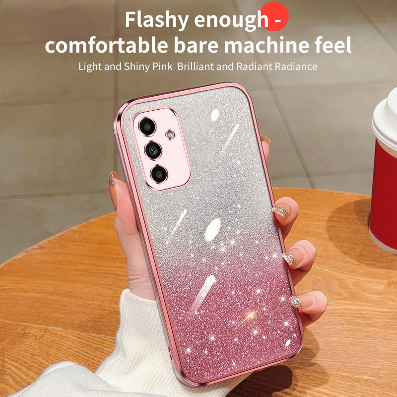 A04E A12 5G Luxury Glitter Silicone Case For Samsung galaxy A15 54 A25 34 A35 A55 A05s A14 16 A53 A52 Shockproof Back Cover Case