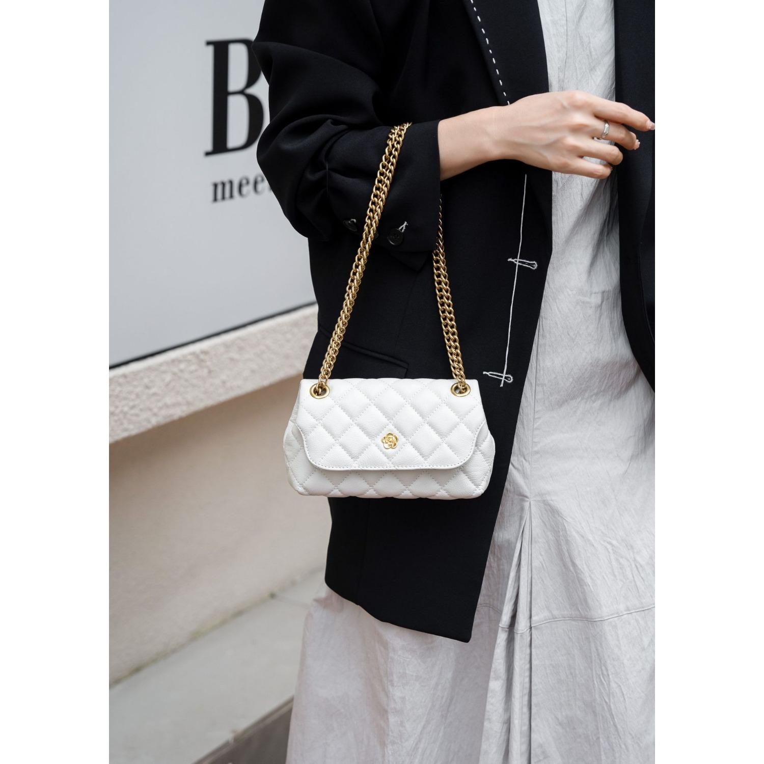 

Сумка-мессенджер из коровьей кожи для мобильного телефона, популярная, модная, универсальная, женская, на одно плечо, практичная, с бриллиантами белый