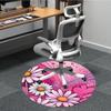 1pc Floral Hearts Office Round Area Rug, Indoor Mat Suitable For Office, Under Office Chairs Bedroom Living Room Home Decor, Room Deco