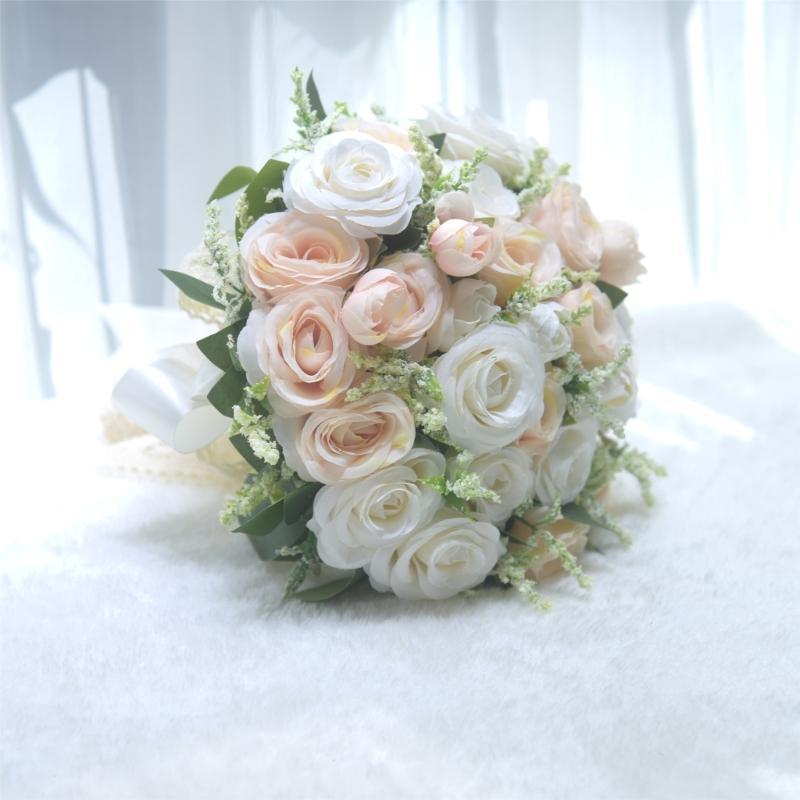 Life Like Artificial Flower Bridal Bouquet For Wedding Photography Silk Flower Arrangement Ceremony Bride Accessory