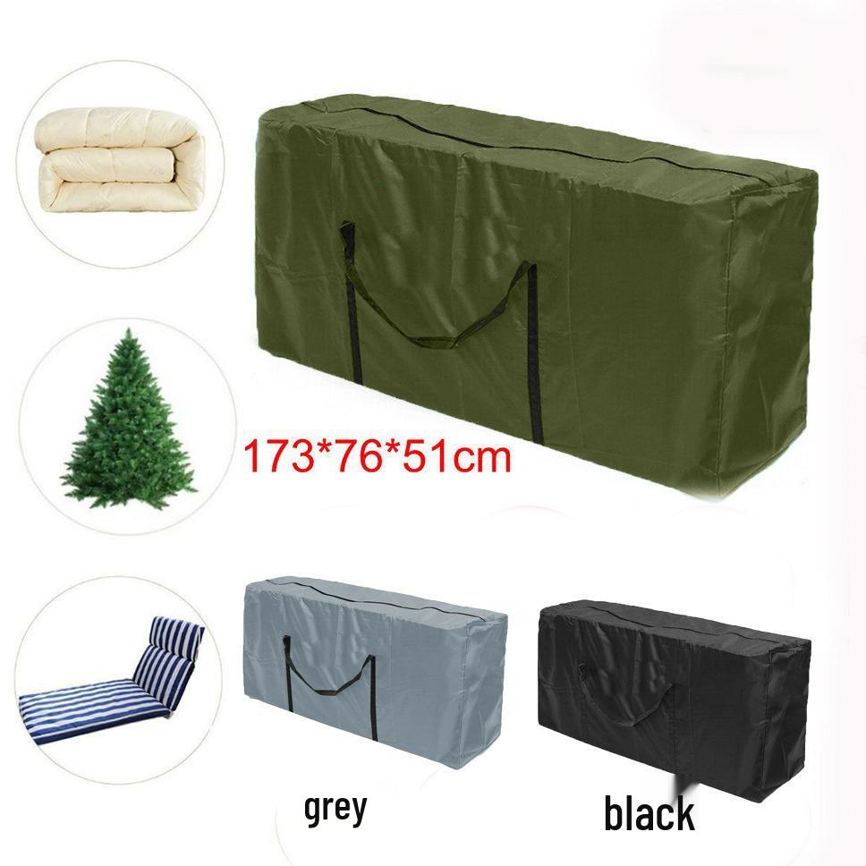 Black Outdoor Cushion Storage Bag - 210D Oxford Cloth