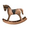 Yousheng Wooden Rocking Horse Figurine Vintage Wood Carving Pony Statue Sculpture Home Office Desktop Decoration Ornament