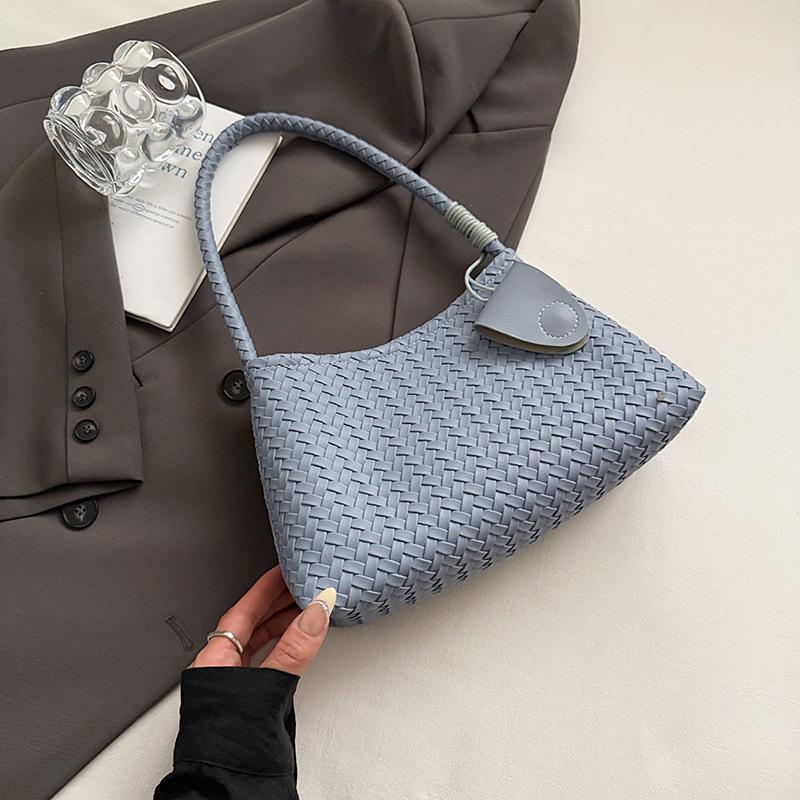 Korean Niche Hand-woven Underarm Bag Women's Fashion Casual Portable Mother and Child Bag Large Capacity Shoulder Bag Women's Bag
