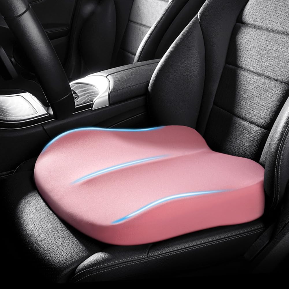 Adult Car Booster Seat Cushion, Car Seat Driver Height Boost Mat Memory Foam Car Seat Cushions Pad Improve Driving View