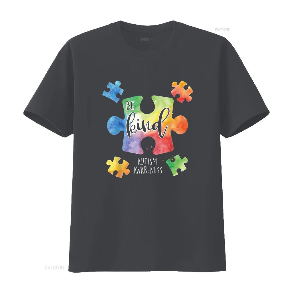 Cute Puzzle Toy Pieces Autism Kind Awareness Womens Summer T Shirt Comfortable and Fashionable Top vintage Washed Breathable
