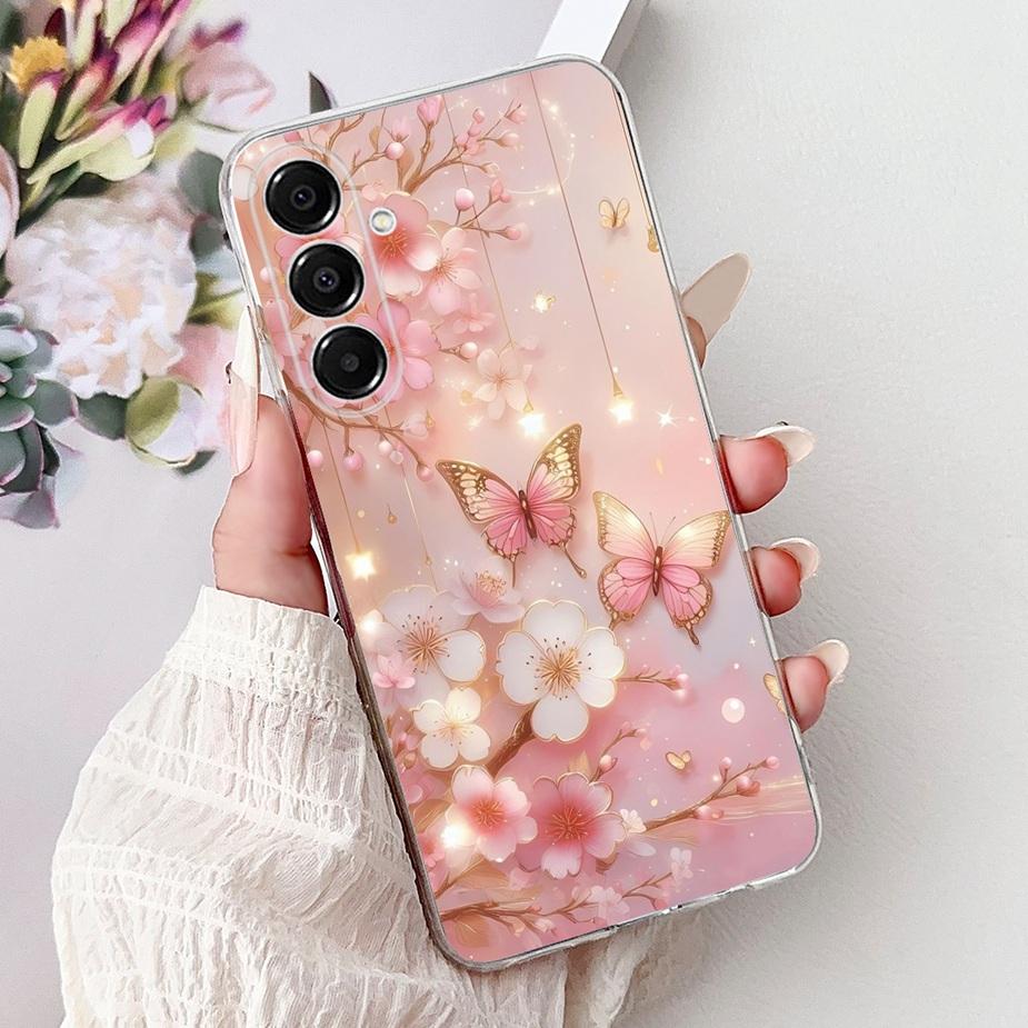 For Samsung Galaxy A17 5G Case SM-A176B New Cat Butterfly Painted Cover Soft Slim Phone Case For Samsung A17 A 17 5G Fundas Bags