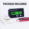12v green backlight  waterproof display 3s  26s lithium battery and lead acid battery digital voltmeter tester Black