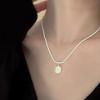 Women Necklace Faux Pearl Charm Adjustable Length Pendant Necklace Lightweight Exquisite Design Necklace Jewelry Gift