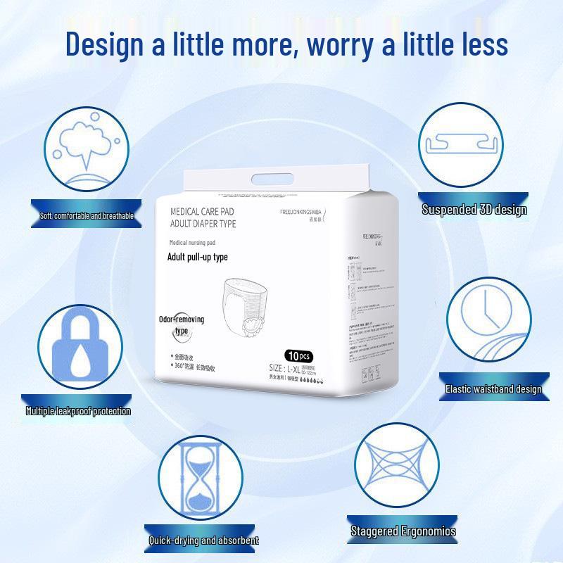 Kijiafu Super Chłonne Majtki Wciągane dla Dorosłych - Duże, Ekstra Grube dla Kobiet w Ciąży i Osób Starszych