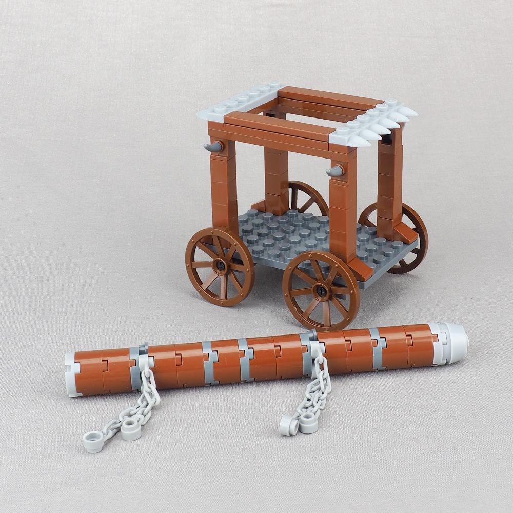 Rome Broken Wooden Cart Building Block Assembly Minifigures Capture Century Model Small Particles Assembly Toys