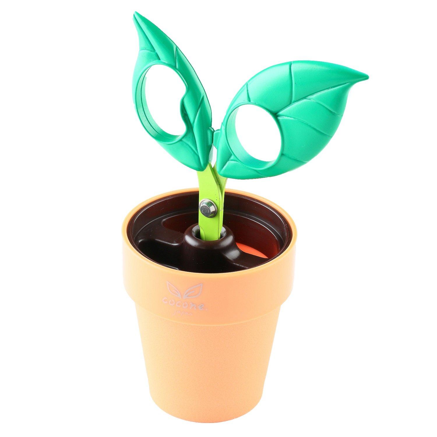 

Nikken Cutlery Cocone Leaf Green Scissors LE-20G Size 17x11x7.5cm