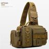 Men's Large Capacity Crossbody Fishing Tackle Bag - Multifunctional Chest Bag for Outdoor Use