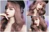RyuuCos Lolita Wig, Long Hair, Curly, Wavy Hair, Blunt Bangs, Brown Pink Wig, Black Gradient Pink Brown, Natural Look, Harajuku Style, Cosplay, Heat