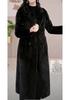 Women's Autumn/Winter 2025 Woolen Coat with Plush Velvet Lining - Slimming and Stylish
