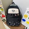 Schoolbag cute cartoon graffiti for girls, backpack for grades 1-1 in primary and secondary school, Japanese new minimalist INS style small backpack