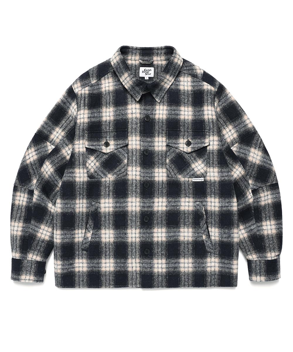 Cabisi Check Shirt Jacket Navy(Cv2Efuw320A) Navy/L
