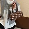 Vintage Polka Dot Women's Handbags 2026 Chic Korean Editi Belt Buckle Design Messenger Bag Elegant Female Shoulder Bags