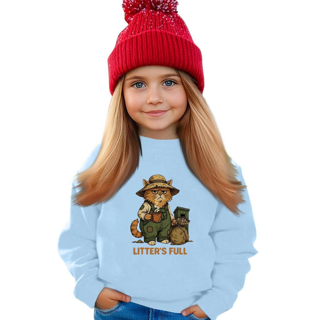Kinder Sweatshirt Jungen Mädchen Rundhals Sport Sweatshirt Lässiger Pullover Sweatshirt Sportshirt