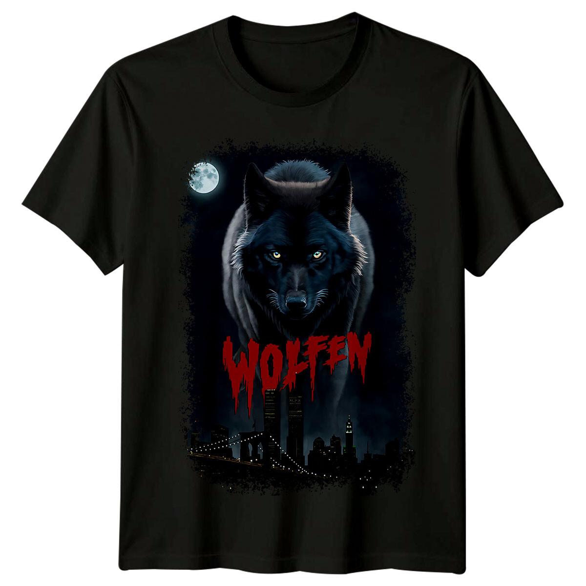 

Wolfen (1981) Movie Poster Inspired 100% Cotton T-shirt Mens Tees Top Retro 80s Tee Unisex XL