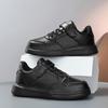 Kids' Spring/Autumn 2026 Leather Waterproof Sports Shoes - Black & White Styles